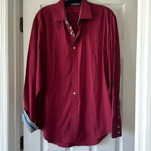 Robert Graham button-down shirt,  hundred percent cotton , long sleeve size 2 XL